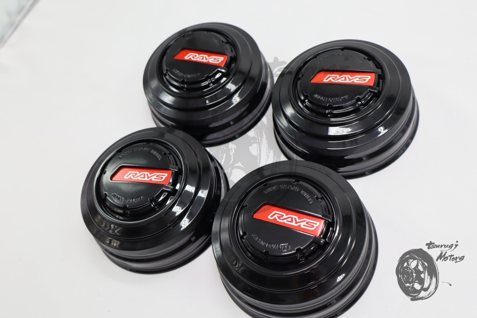 RAYS Center Cap No.85 LPS CAP BK/RD BORE φ112 OEM 4pcs New RAYS genuine