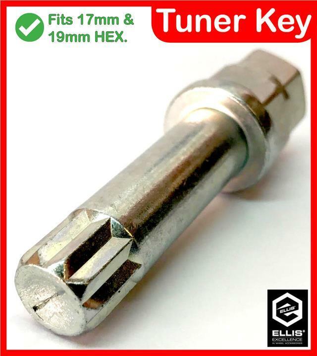 Tuner Key Alloy Wheel Bolt Nut Removal. 10 Point Star Drive Tool. Vector M12