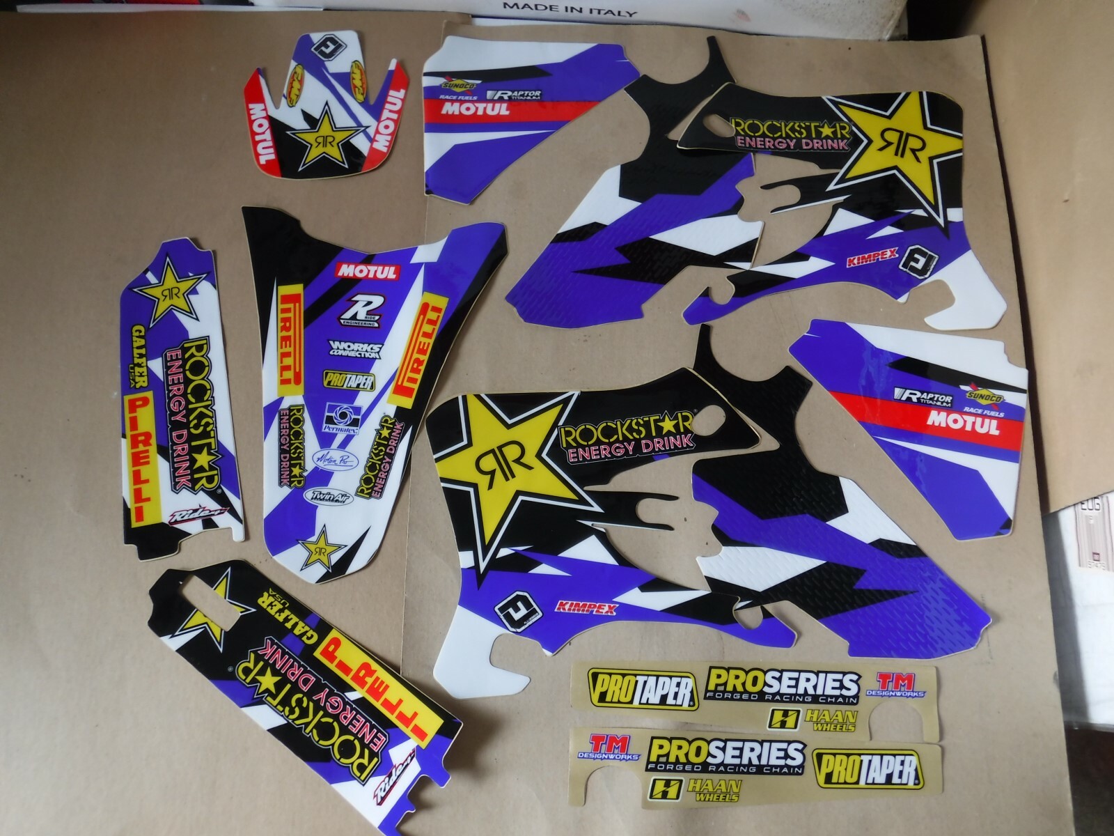FLU DESIGNS TEAM ROCKSTAR  GRAPHICS YAMAHA YZ250F  YZ450F  2003 2004 2005