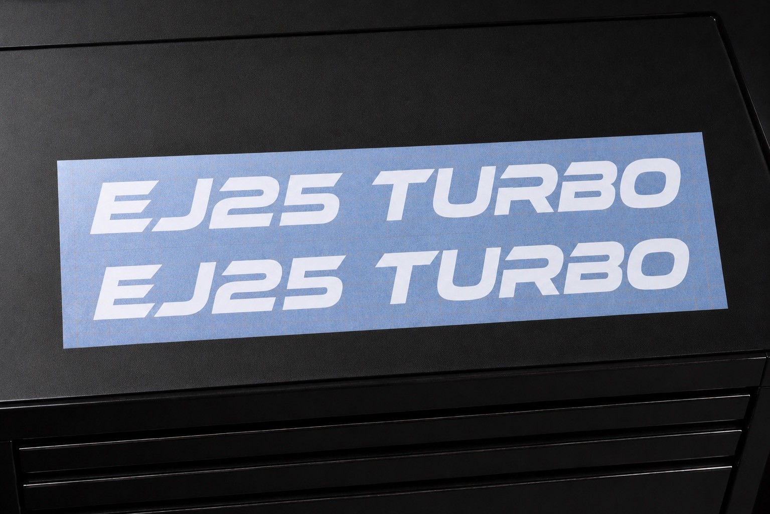 (2pk) EJ25 Turbo 8” White Hood & Body Stickers For Wrx Wrx STI Legacy Forester