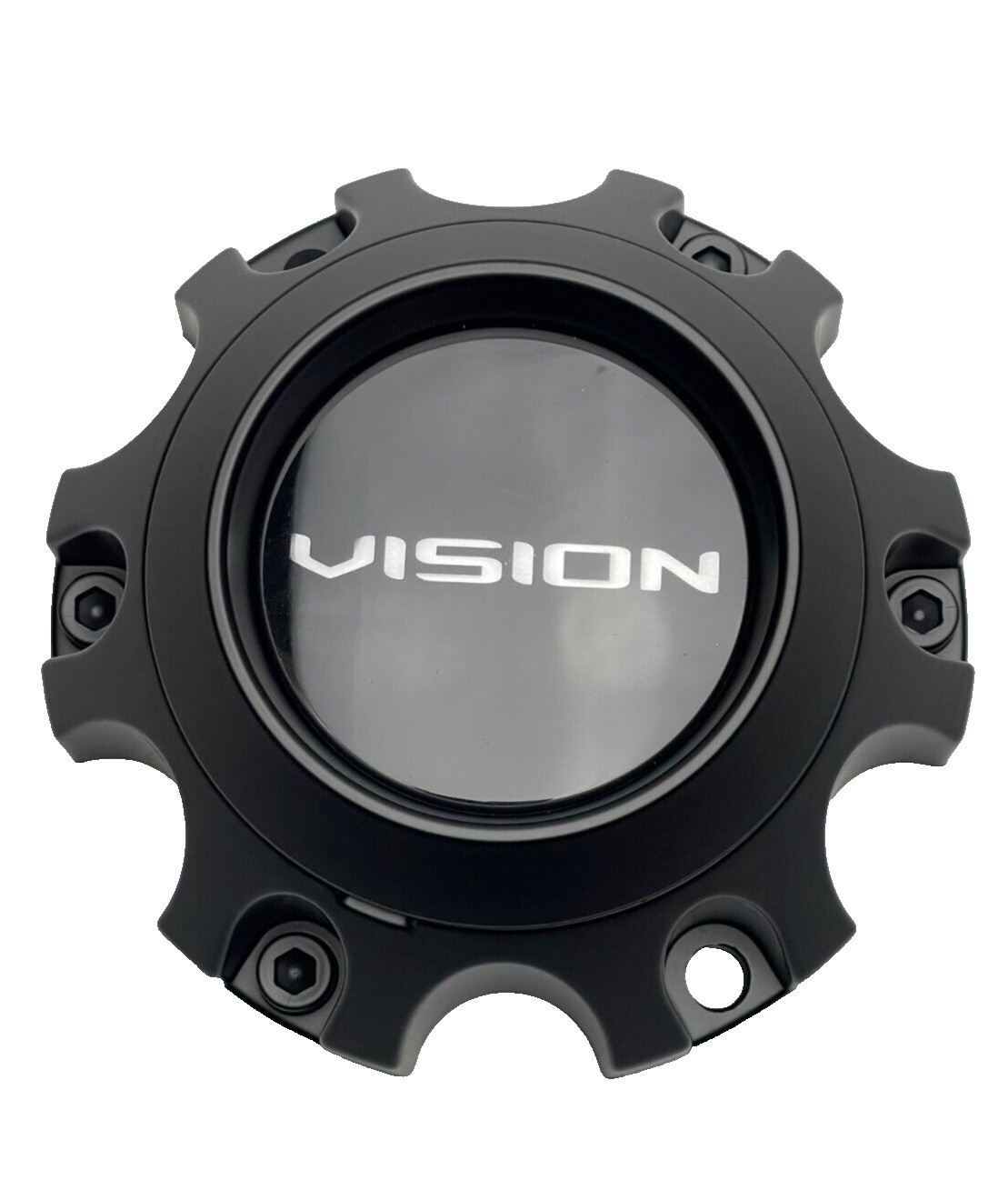 Vision Satin Black 6 Lug Wheel Center Cap C416SB-6V Vision Satin Black 6 Lug Wheel Center Cap C416SB-6V