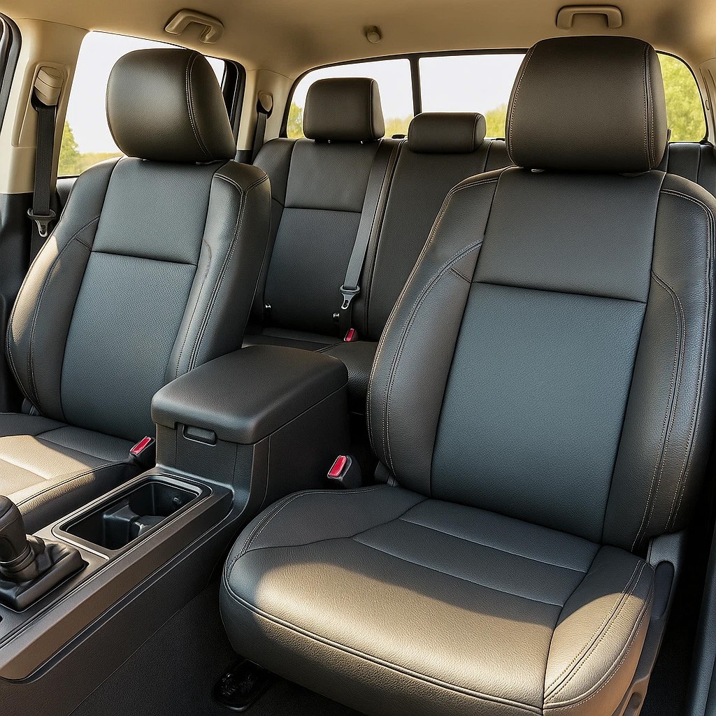 Front & Rear Seat Covers Set Black For Toyota Tacoma Double/Crew Cab 2016-2023