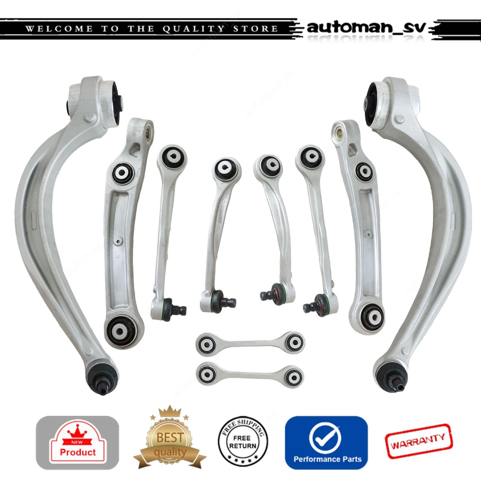 10Pcs Front control arms kit For Bentley Bentayga EWB 2019 2020 2021 2022- 2025