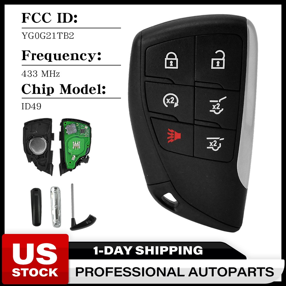 For 21-26 Chevy Suburban Tahoe 6 Button Remote Car Key Fob YG0G21TB2 US