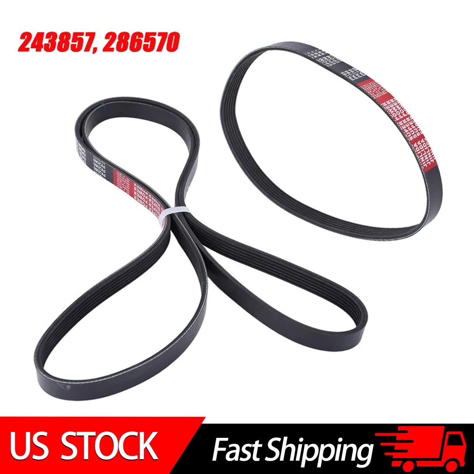 3.0L Engine Serpentine Drive Belts for Maserati Ghibli 2014-2020 V6 OE: 243857