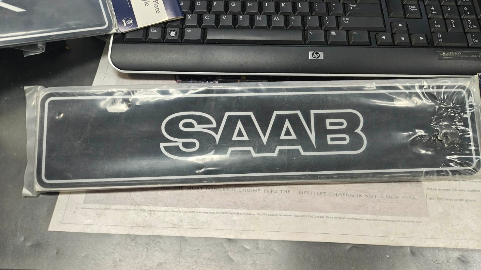 1 New OE Saab Vanity Plate VIGGEN, Saab, Saab 9-3X, Saab 9-5, Turbo 1 New OE Saab Vanity Plate VIGGEN, Saab, Saab 9-3X, Saab 9-5, Turbo