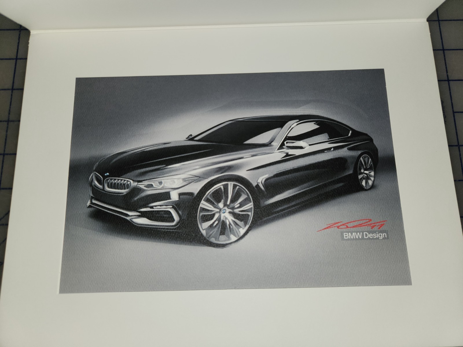 BMW Concept Series 4 Brochure Sketch Sheet Original BMW Concept Series 4 Brochure Sketch Sheet Original