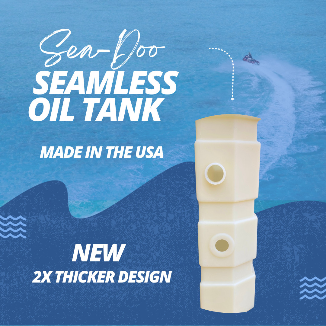 Seadoo Oil Tank - USA Made, Fits 1996-2005 Models + 2 OEM Grommets 293720008