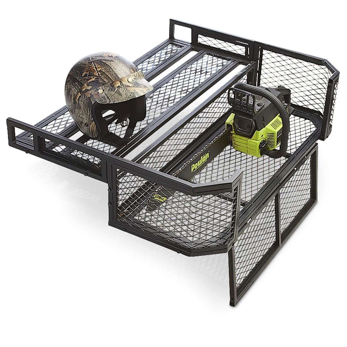 ATV Rear Drop Basket Cargo Carrier Rack Heavy-Duty Steel Utility Hauler Rack ATV Rear Drop Basket Cargo Carrier Rack Heavy-Duty Steel Utility Hauler Rack