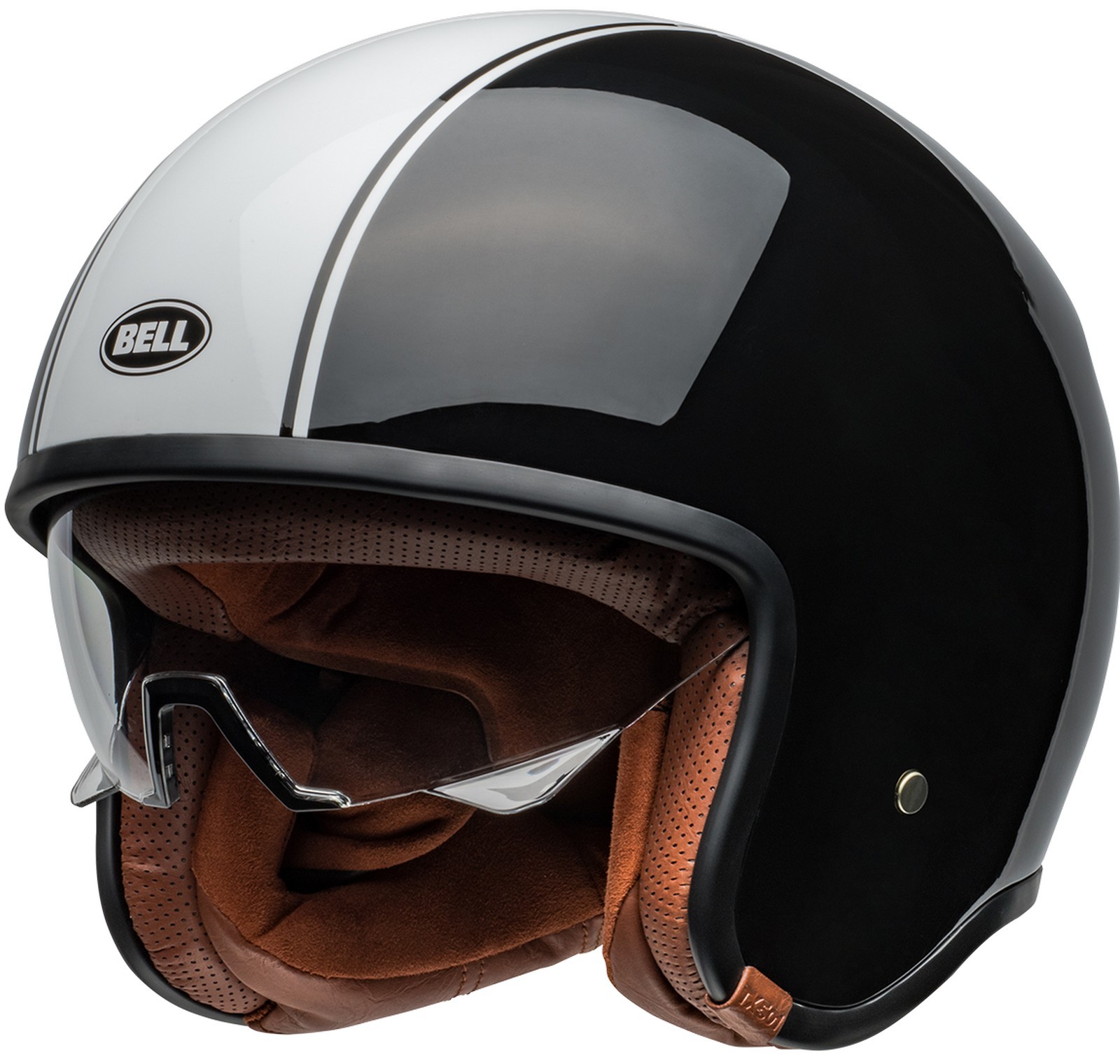 Bell TX501 Rally Open Face Motorcycle Helmet Black/White