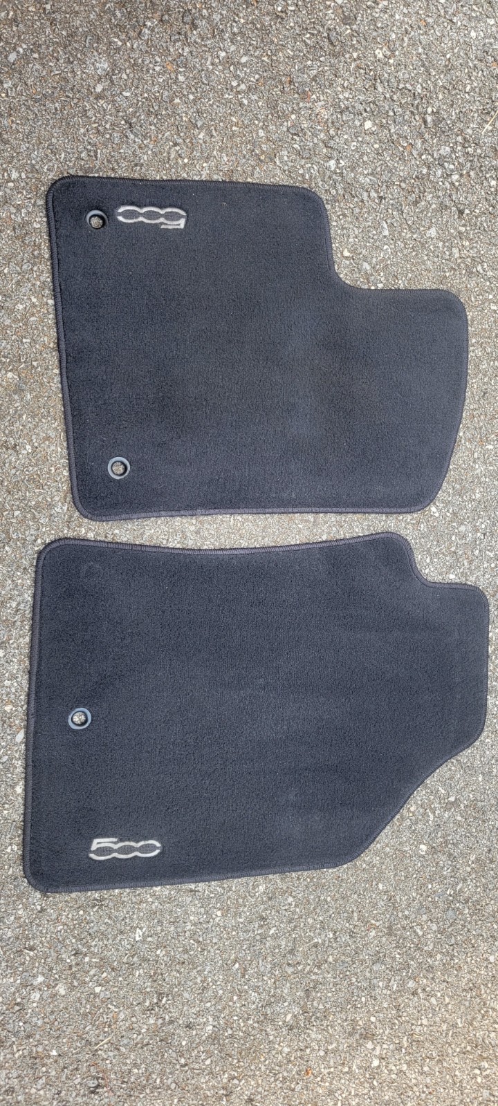 Floor Mat-Premium Carpet Mats - Front - Black - 500 Logo FIAT OEM ACCESSORIES