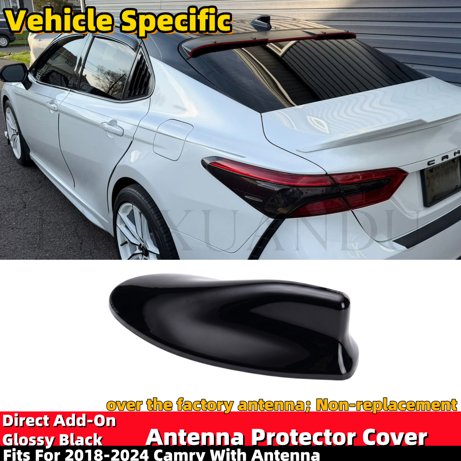 Direct Add-on Shark Fin Antenna Cover Protective Cap For Toyota Camry 2018-2024