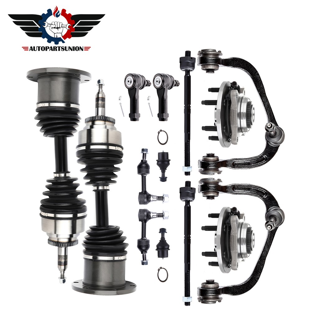 Front Control Arm with Wheel Hub Bearing CV Axle Shaft For 2004-2005 Ford F-150