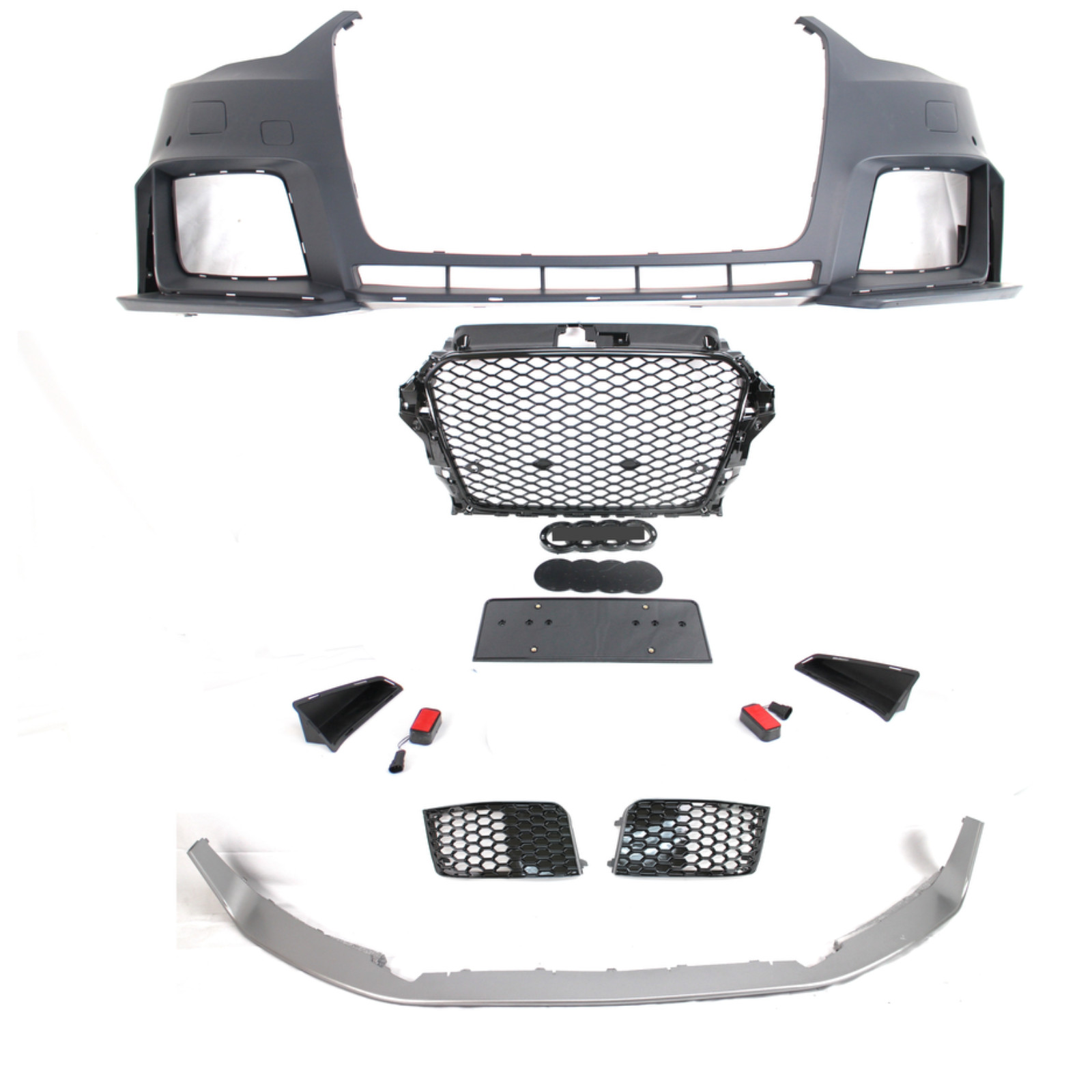 Conversion kit for 2014- 16 A3 S3 sedan front bumper grille spoiler RS3 type
