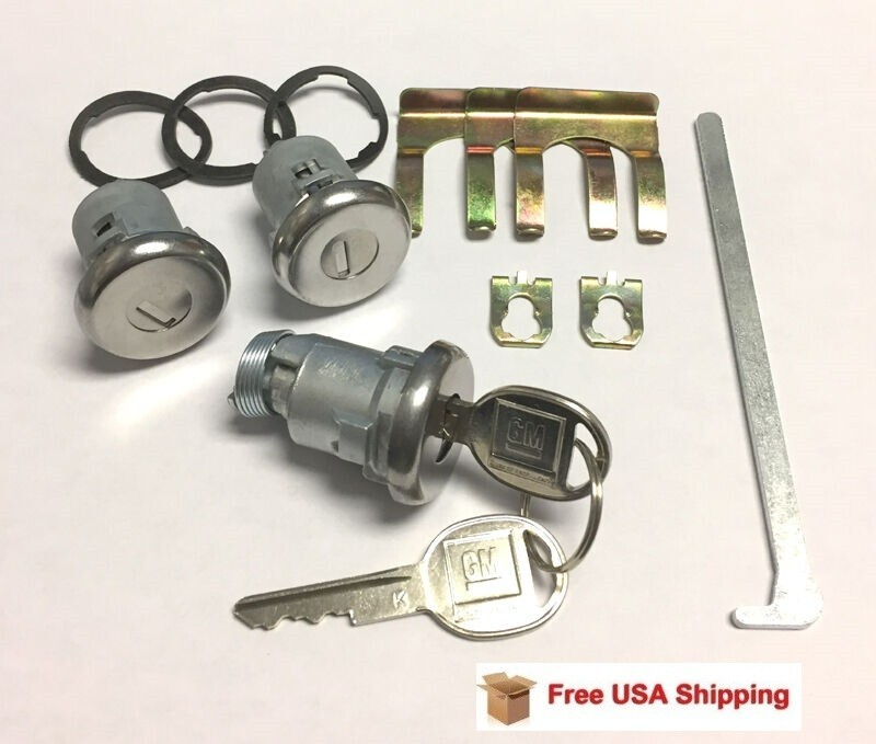 For 1972-1976 Caprice & Impala Door & Trunk Lock set with GM Keys 