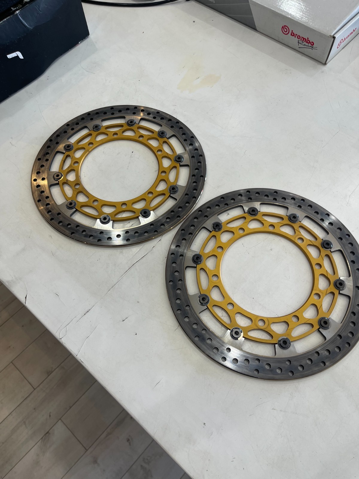 2015 - 2023 KAWASAKI NINJA H2R BREMBO ROTORS 5MM LIGHTLY USED 2015 - 2023 KAWASAKI NINJA H2R BREMBO ROTORS 5MM LIGHTLY USED