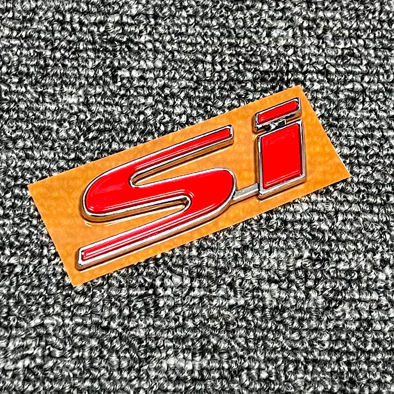 NEW GENUINE Si Red Emblem For honda civic si 2Dr 4Dr Trunk Rear Badge Sticker