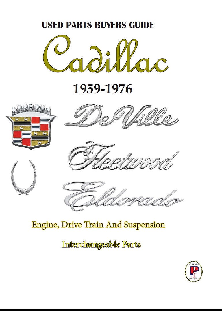1959-1976 Cadillac Parts Identification & Interchange Manual