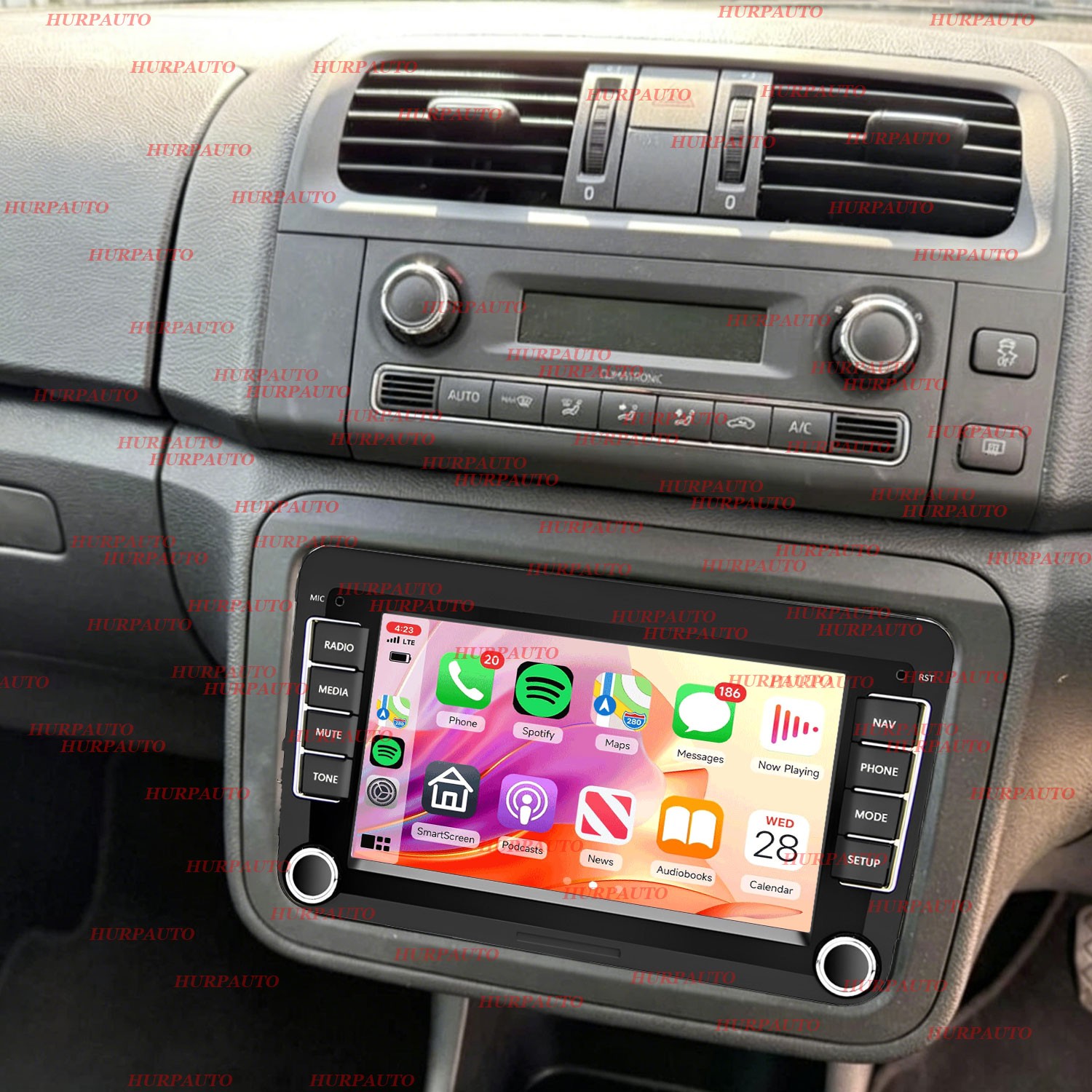 7\'\' Head Units For Skoda Fabia 2007-2013 Apple Carplay Android 15 Car Radio GPS