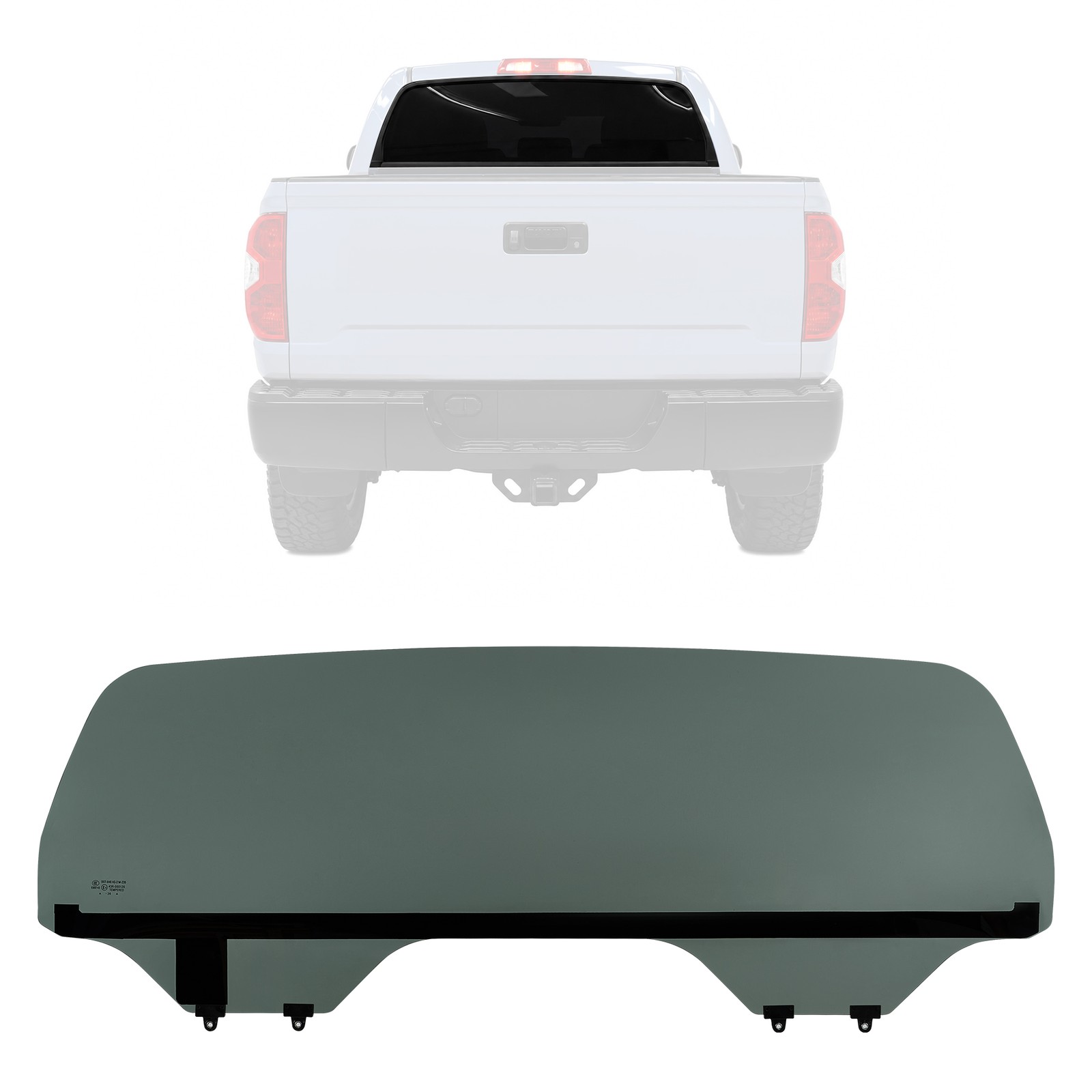 VRC for 2007-2021 Toyota Tundra Rear Back Window Glass Tempered Replacement