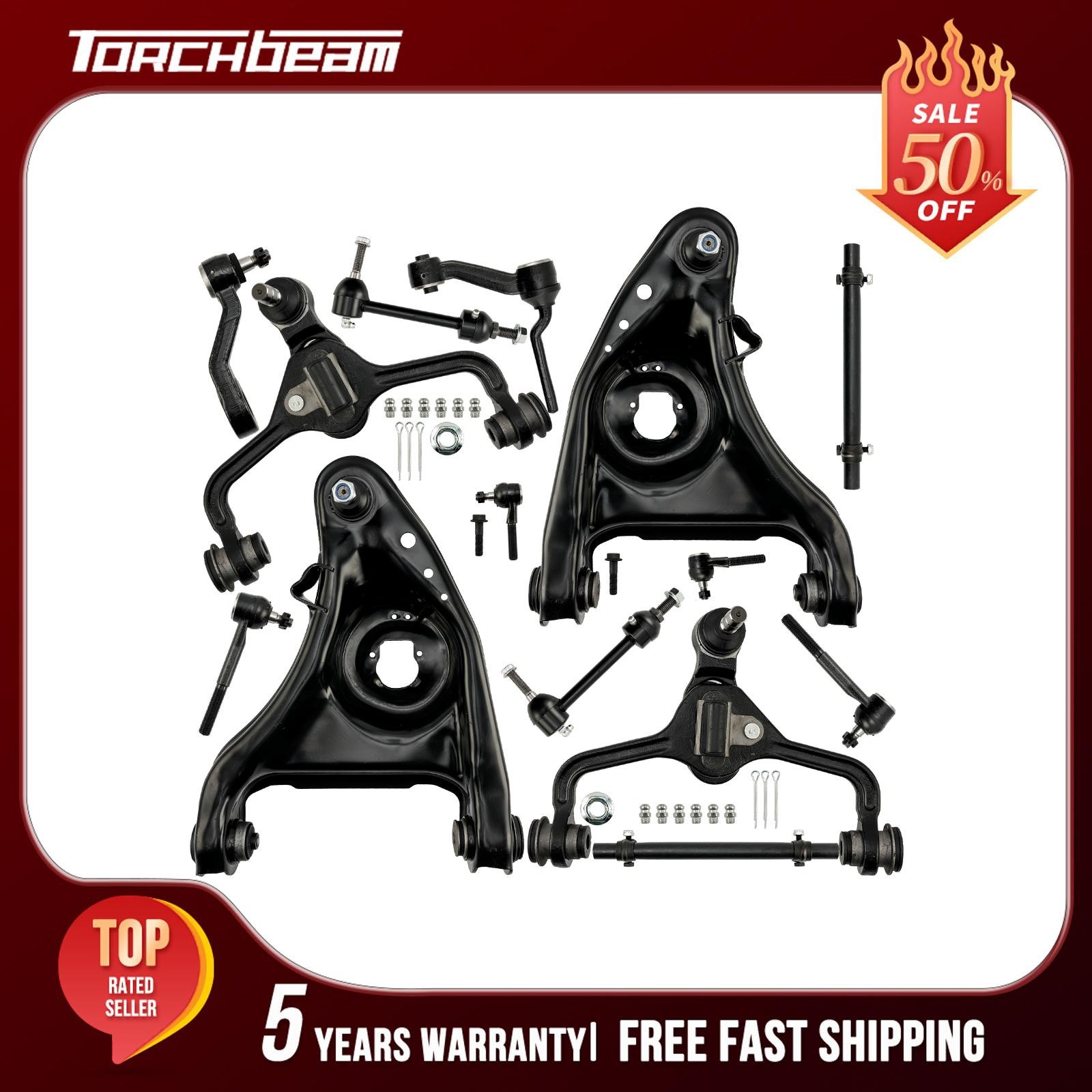 Complete 14x Front Control Arms Ball Joints Tie Rods For 95-02 Lincoln Town Car