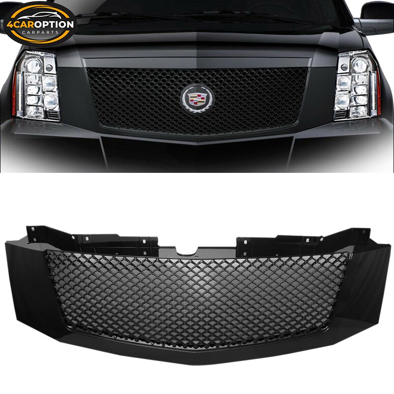 Fits 07-14 Cadillac Escalade Escalade EXT ESV Black Mesh Grill Grille Esv Ext