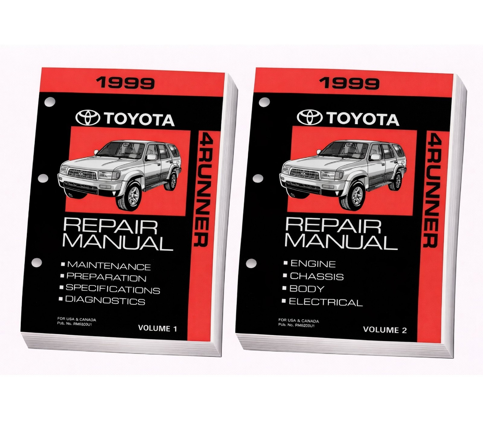 1999 Toyota 4-Runner Shop Service Repair Manual 2700 pages 2 volumes