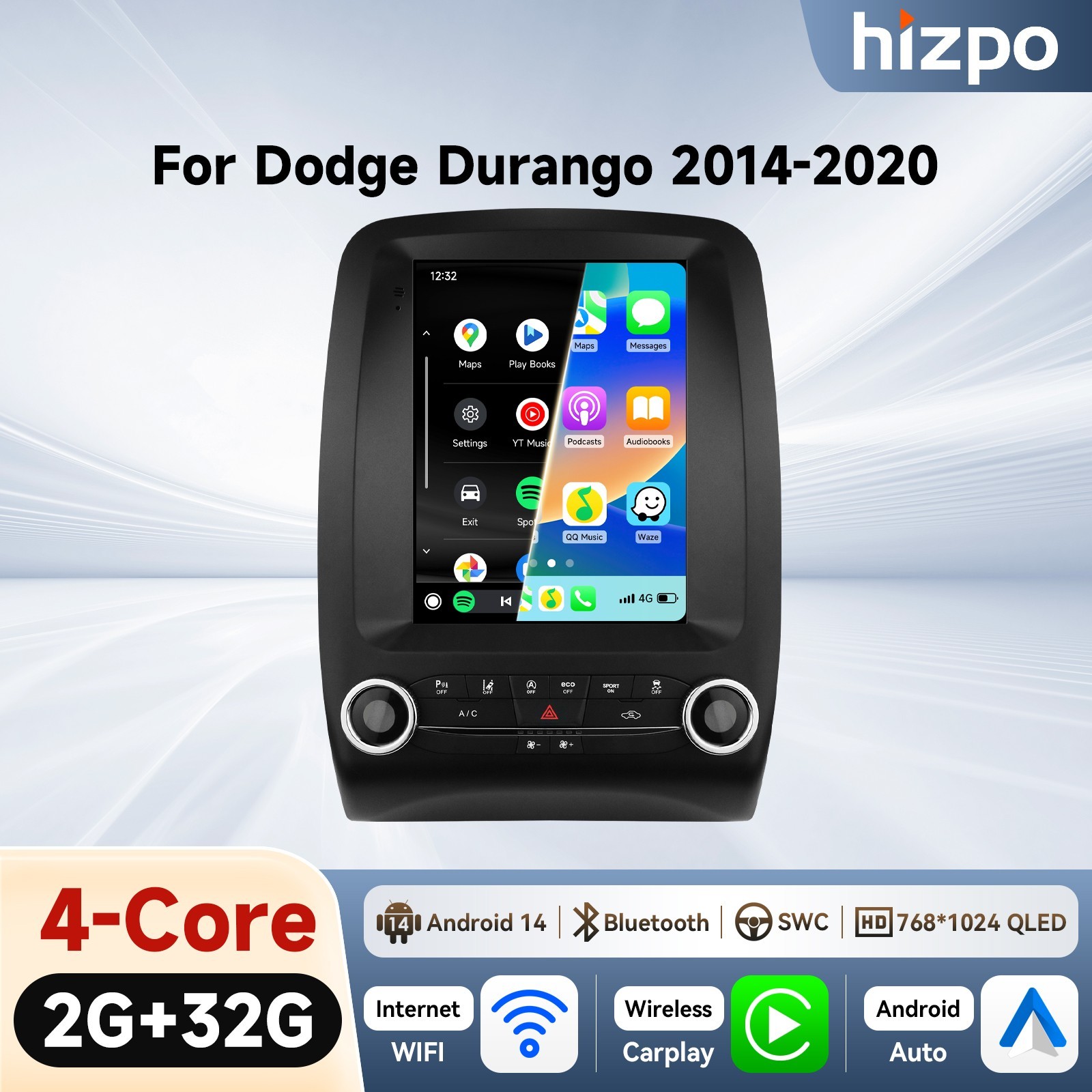 For Dodge Durango 2014-2020 CarPlay 9.7