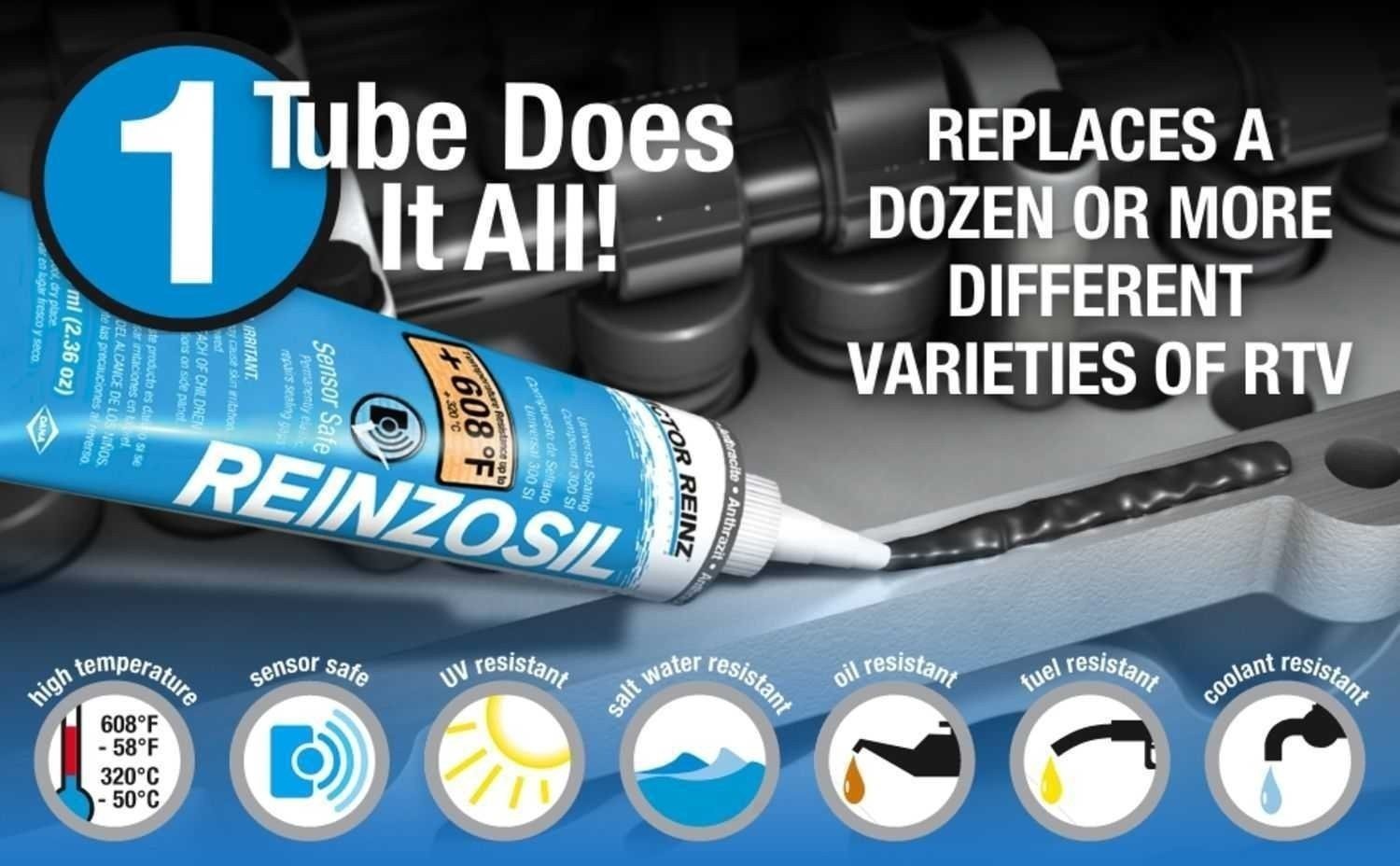 RTV Silicone VICTOR REINZ Reinzosil Valve Timing Cover Sealant 70-31414-10 608°F