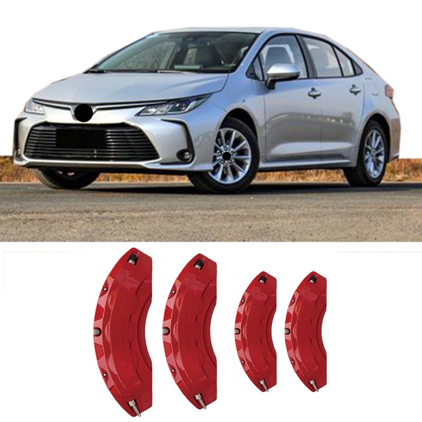 4pcs Red Custom Aluminum Car Brake Caliper Covers for TOYOTA COROLLA Accessories