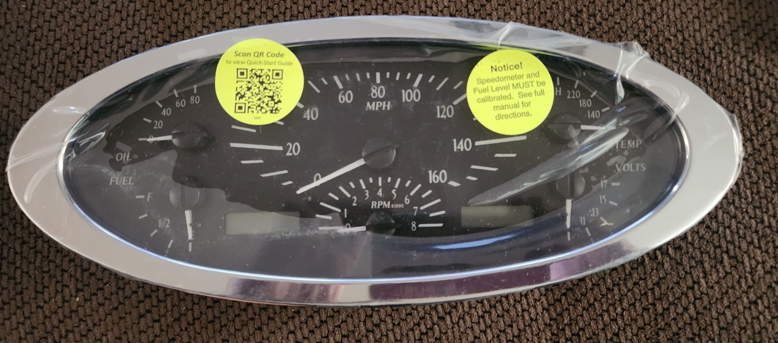 Dakota Digital 1932 Ford Car VHX Black / Red LED Gauge Kit VHX-32F-K-R