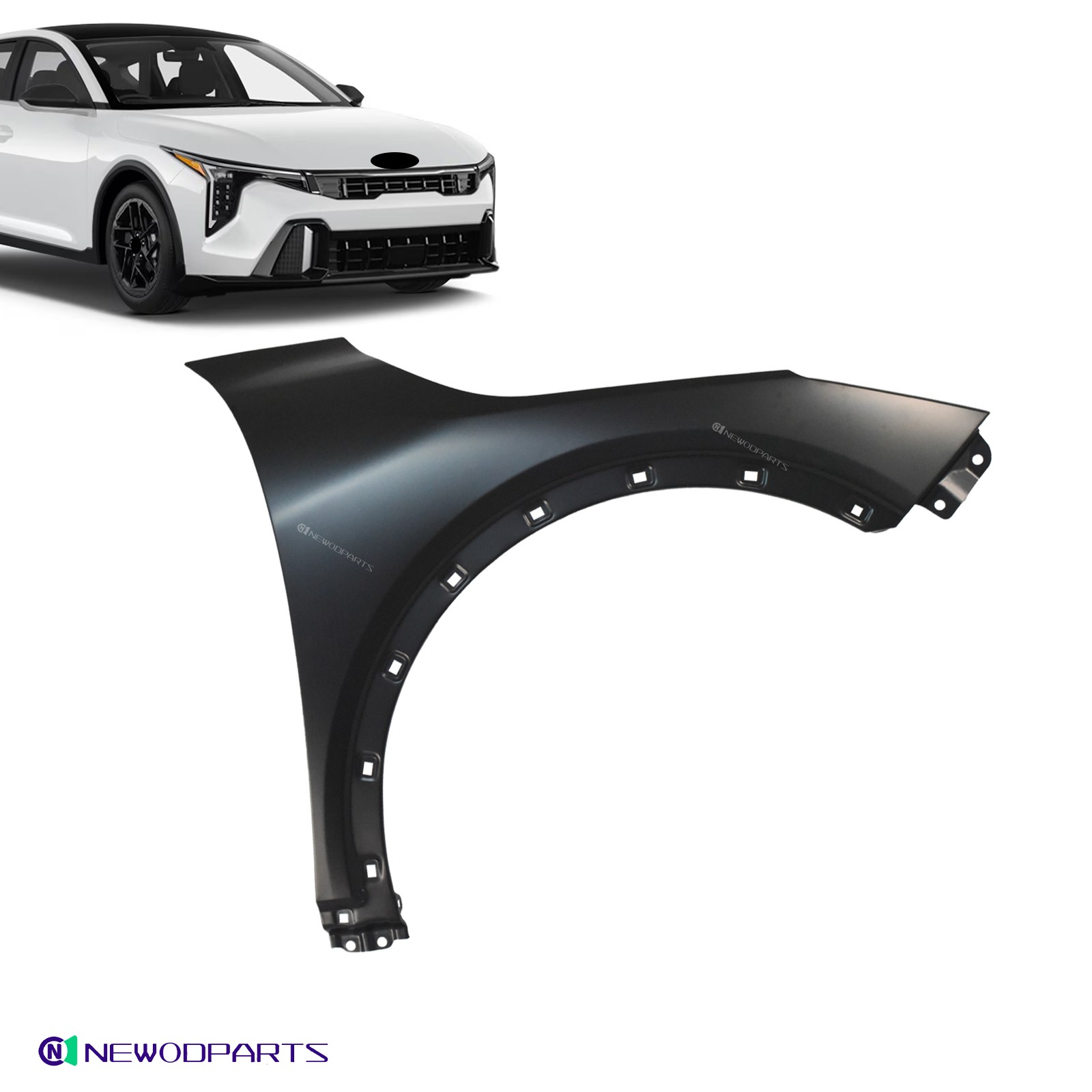 Front Fender Steel Passenger Right Side For Kia K4 2025 66321GG000