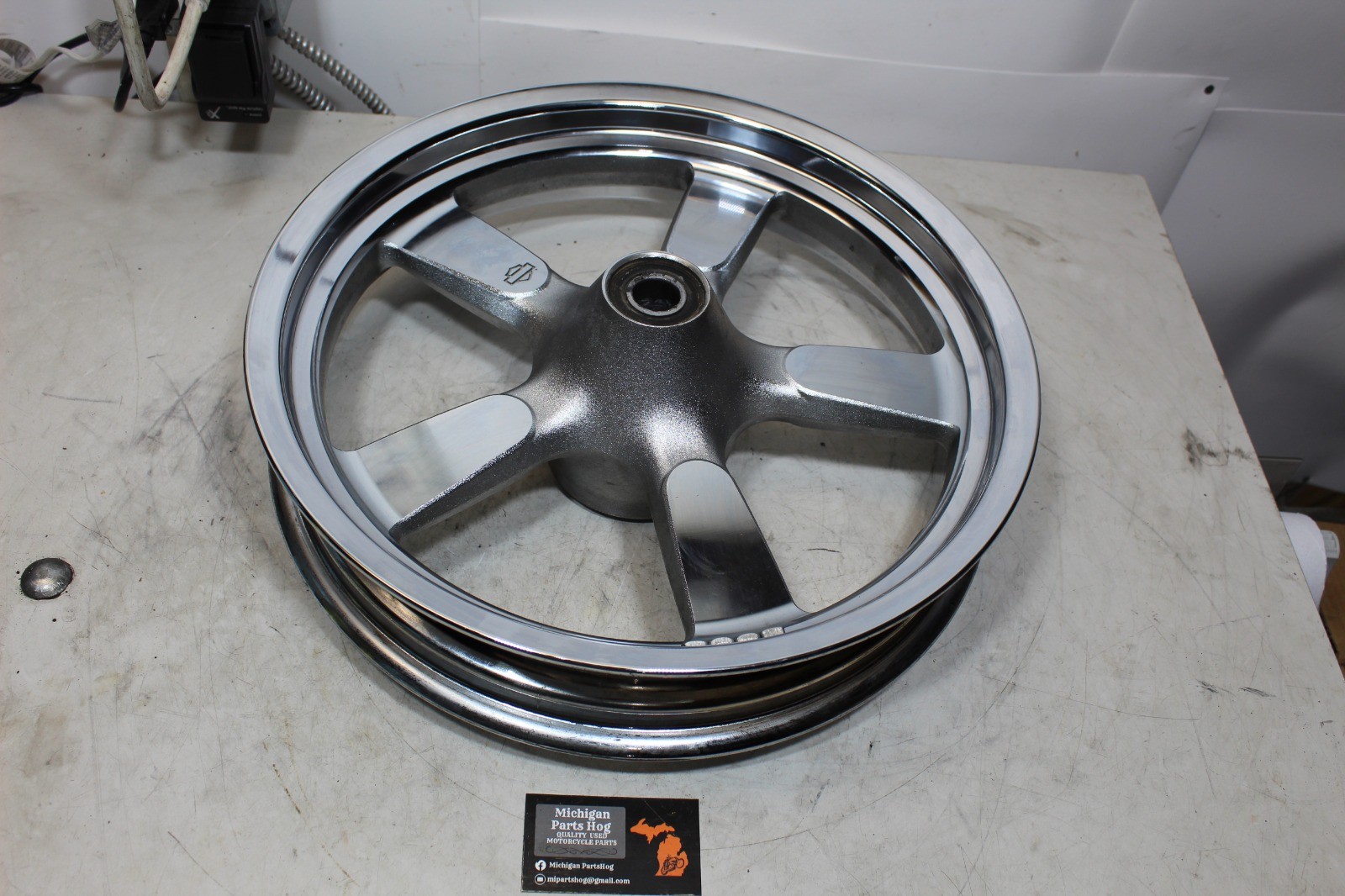 11-20 Harley Sportster XL 1200 Custom 5 Spoke Front Wheel 16x3 Chrome 