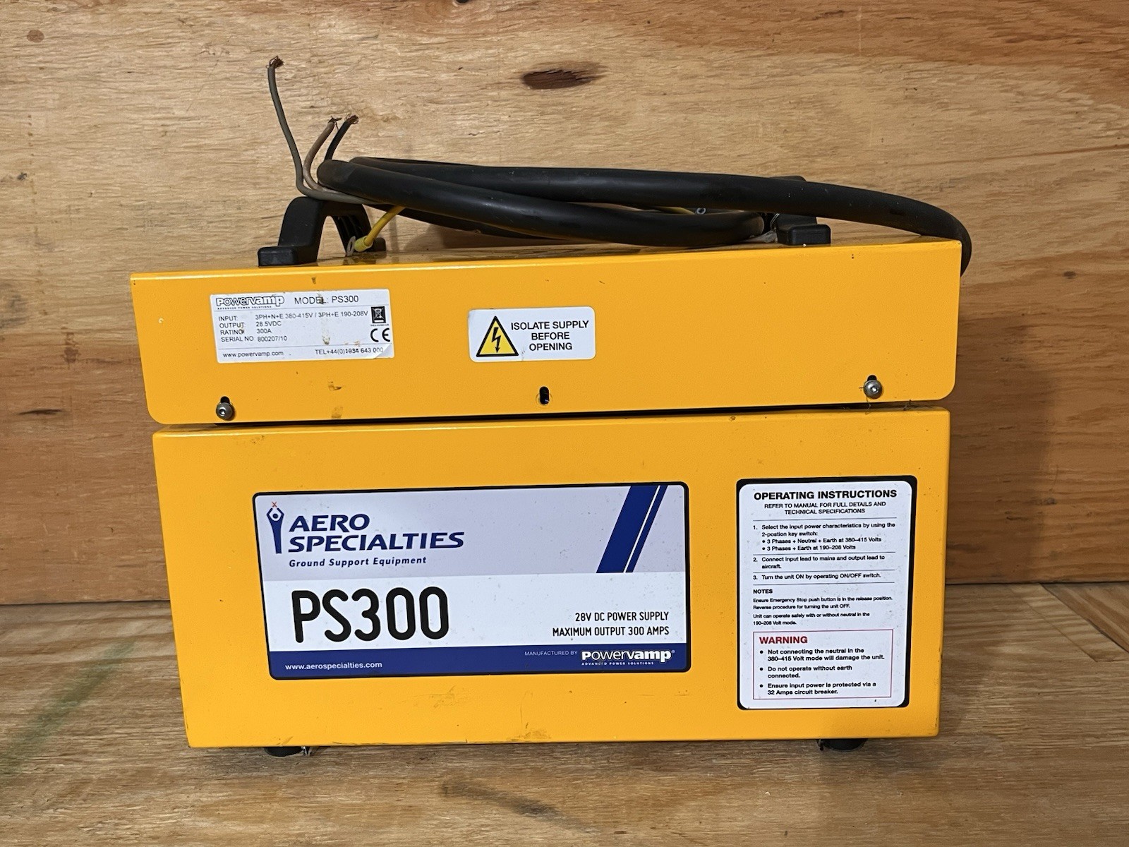 Aero Specialties PS300 300A 28V Aircraft Power Supply-Aviation Maintenance