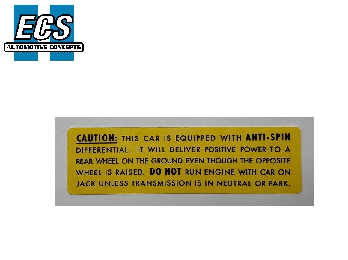 GM Oldsmobile Anti-Spin Decal NOS Quality 1962-1975 Factory EXACT 1968 1969 1970