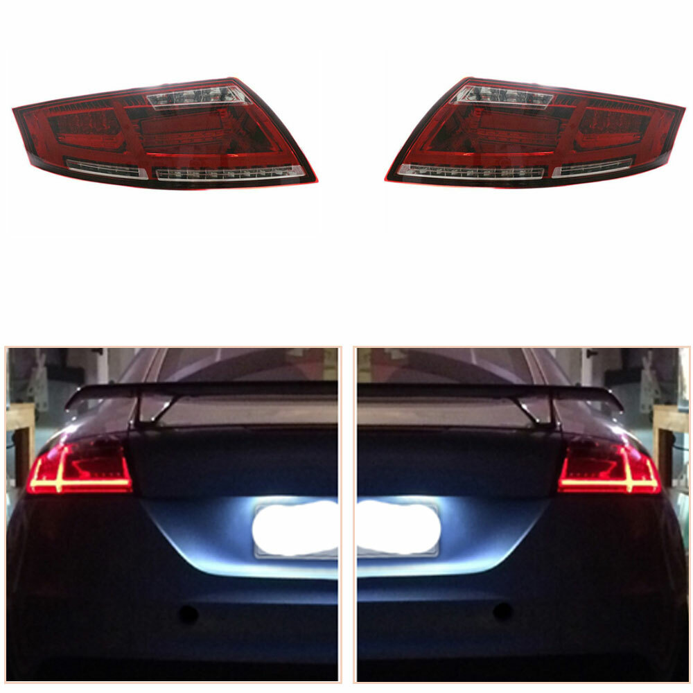 Tail lights Assembly For 2008-2014 Red Audi TT LED Turn Signal Dynamic Whole Set