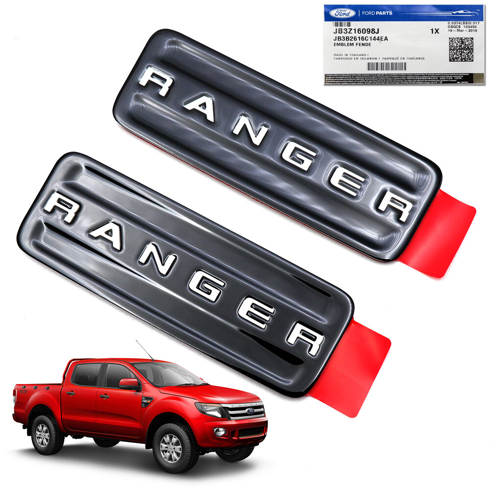 2x Logo Side Vent Air Flow For Ford Ranger XLT Wildtrak 2012 - 2020