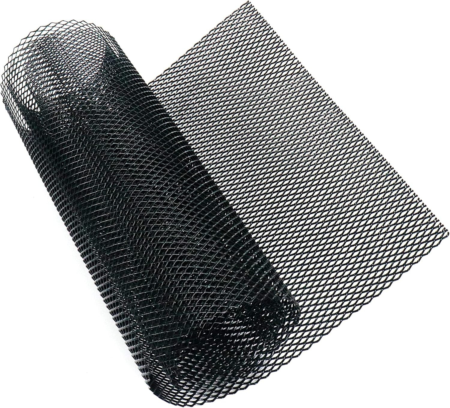 Universal Car Grill Mesh 40x13 Inch - Durable Black Aluminum Alloy Insert
