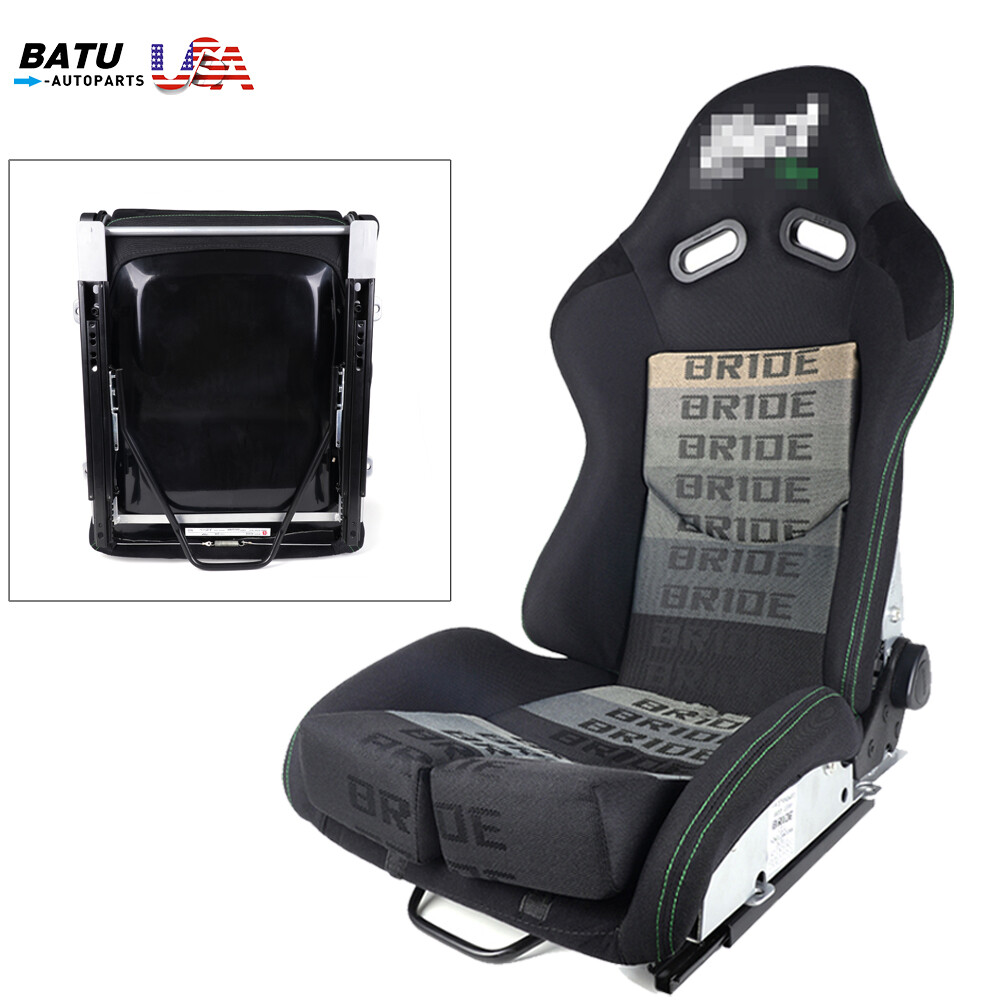 Universal BRIDE Large Size Bucket Seats Racing Seats+FRP Backrest+Slide Rail
