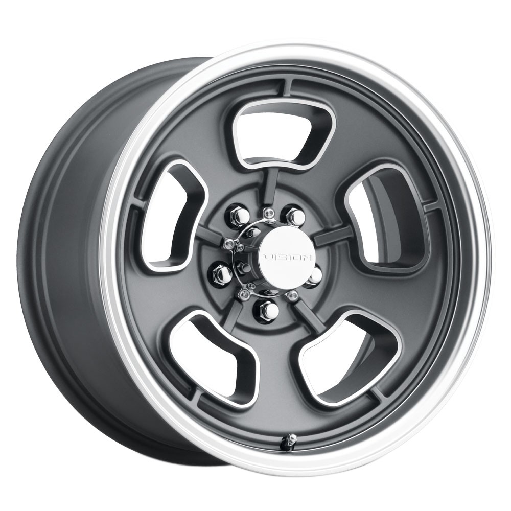 VISION 148 Shift 17X8 6x139.7 Offset 0 Satin Grey Machined Face/Lip (Qty of 1) VISION 148 Shift 17X8 6x139.7 Offset 0 Satin Grey Machined Face/Lip (Qty of 1)