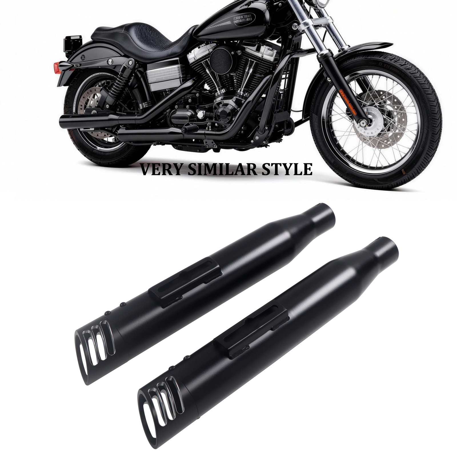 Rumble Tone 3.0\'\' Slip on Mufflers for Harley Dyna Exhaust Upgrading 2006-2017`