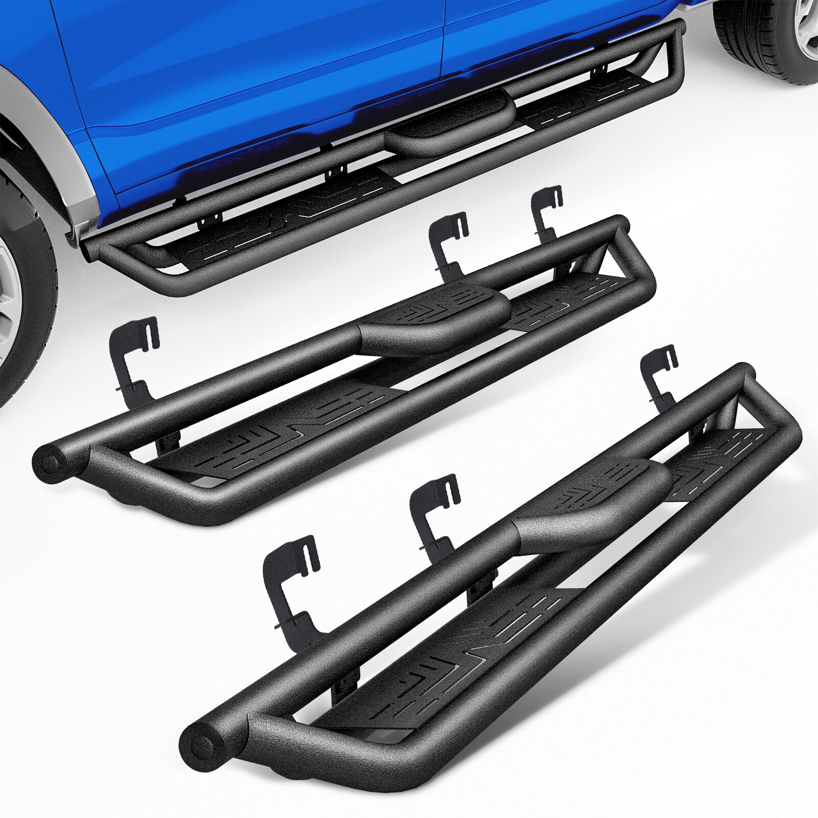 For 09-14 Ford F-150 Super Crew Cab Running Board Drop Side Step Nerf Bars