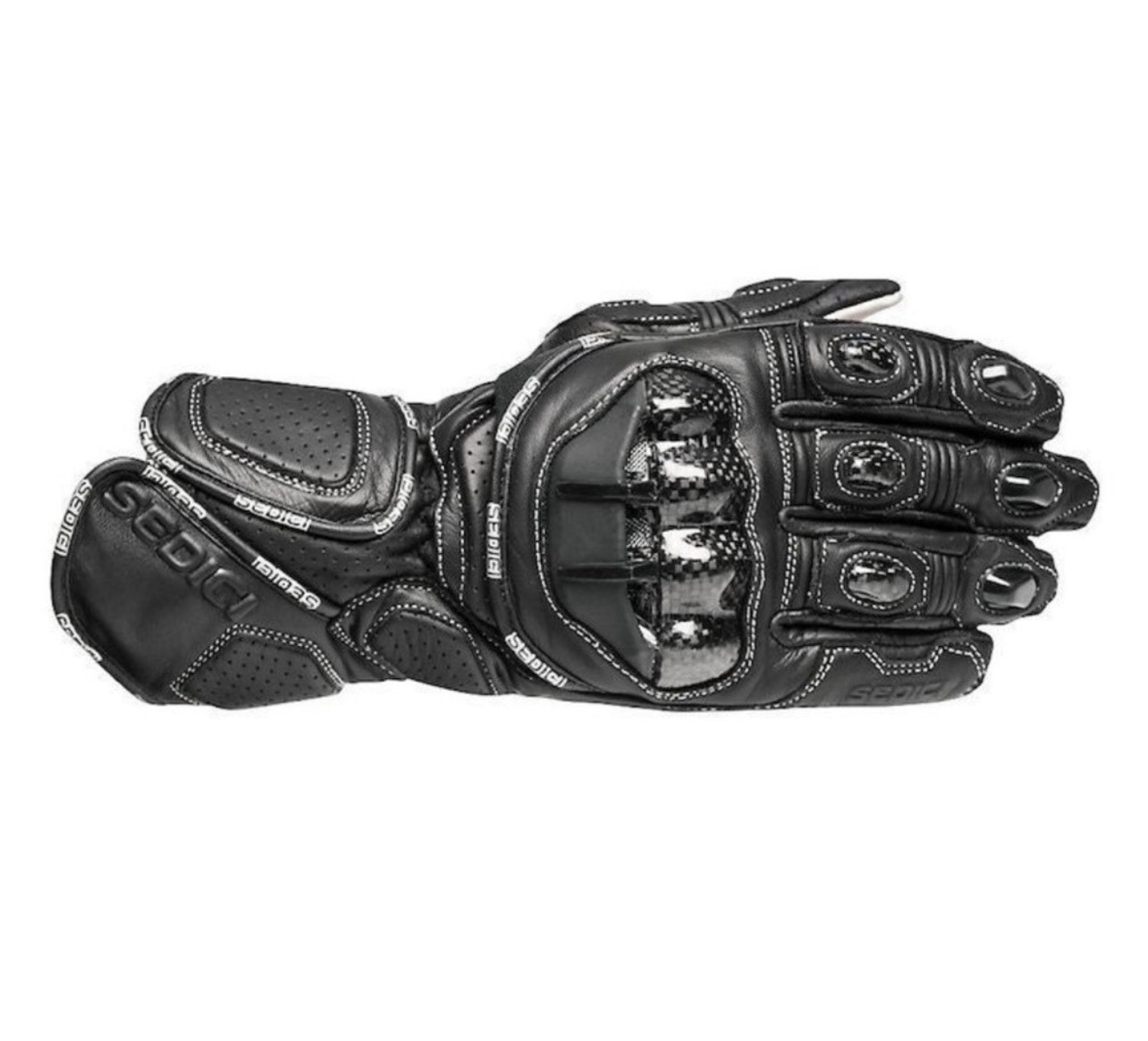 SEDICI Ultimo Motorcycle Gloves Black Leather Gauntlet Riding Armor Size XL