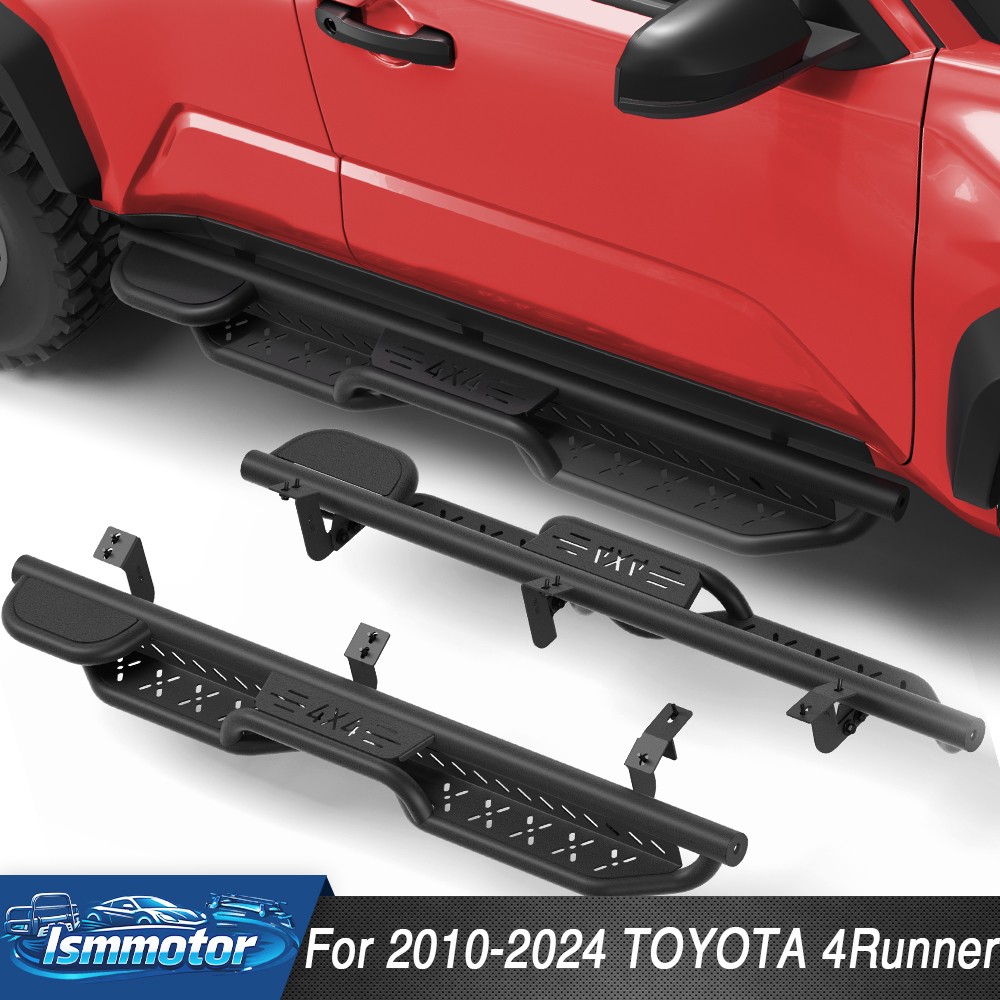 for 2010-2024 Toyota 4Runner Crew Cab Running Boards Nerf Bars Raised Side Step