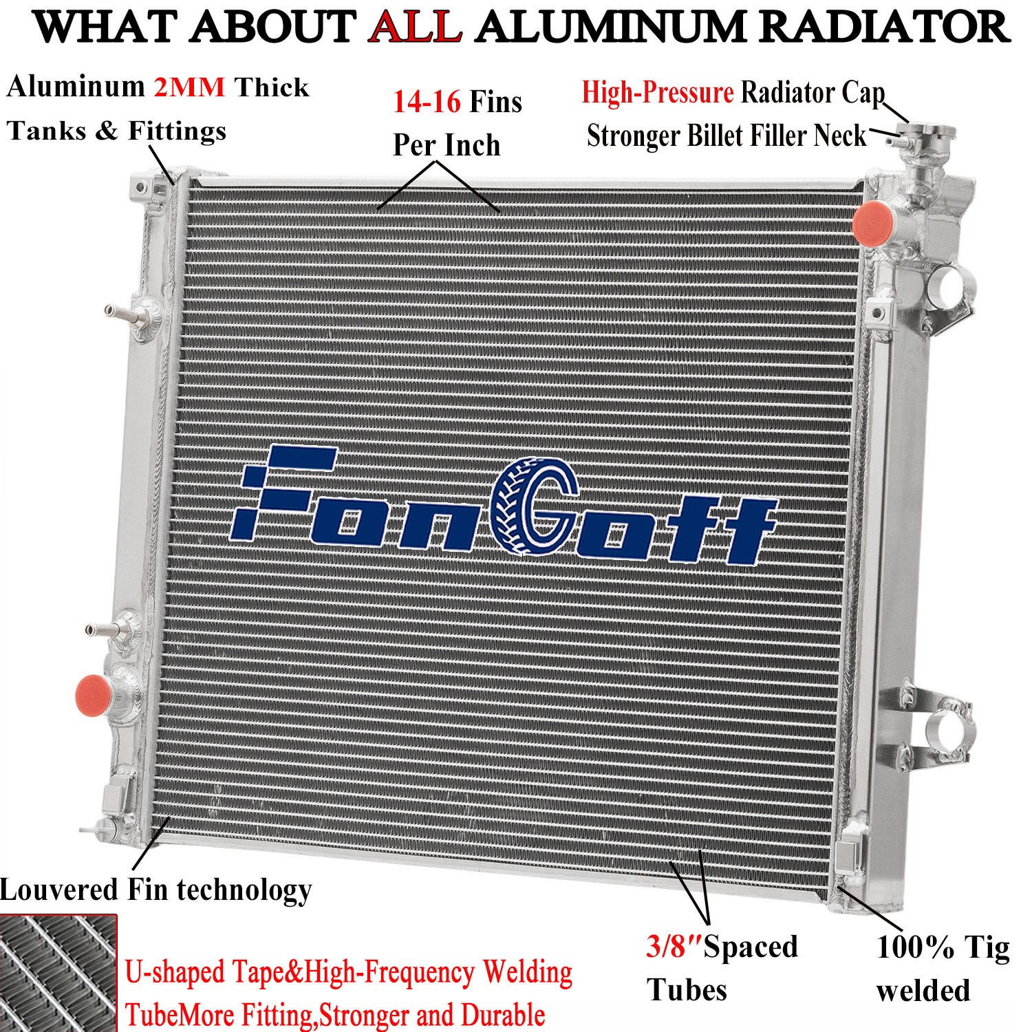 3 ROW Aluminum Radiator fit 2005-2015 Toyota Tacoma 2.7L L4 4.0L V6 AT DPI2802.