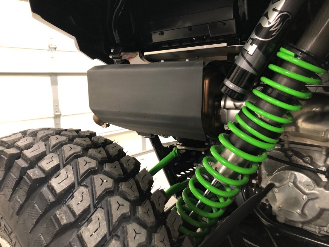 Kawasaki KRX & KRX4 1000 Muffler cover (powder coated black)