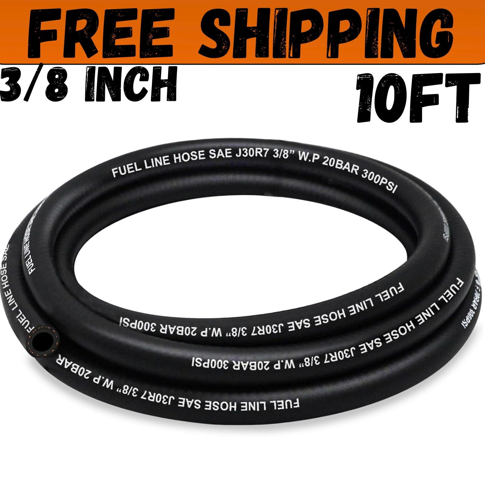 10 Feet NBR Fuel Line Hose Black Nylon Steel Oil Gas Fuel Line Hose 3/8 Inch 10 Feet NBR Fuel Line Hose Black Nylon Steel Oil Gas Fuel Line Hose 3/8 Inch