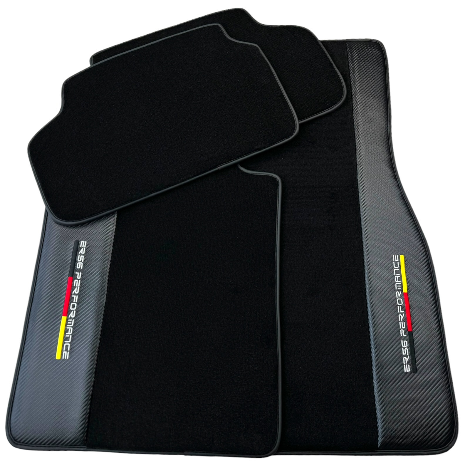 Black Floor Mats for BMW 1 Series M Coupe (2011) with Carbon | ER56 Performance