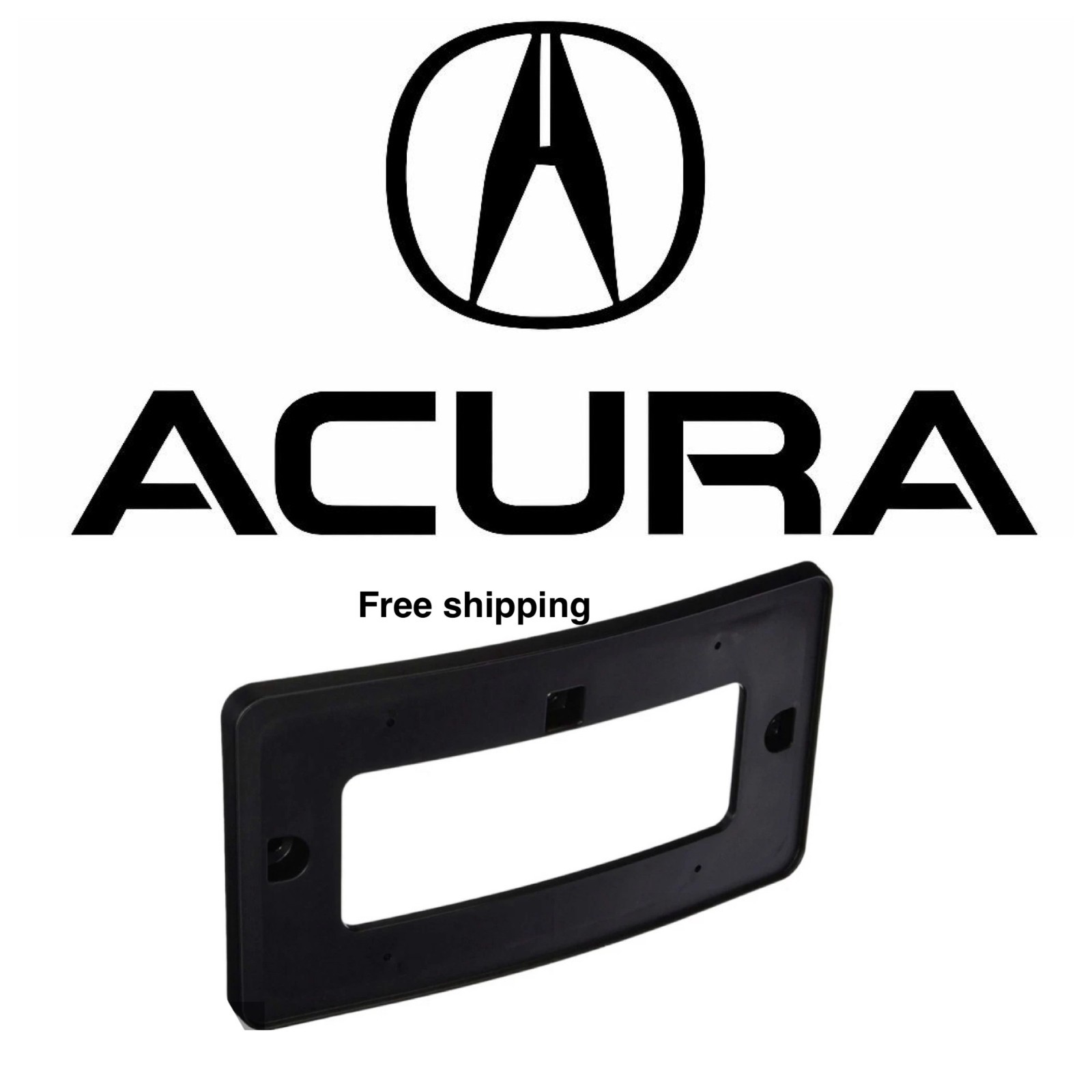 Acura  2009-2011 Genuine TL Front Bumper License Plate Holder Grille Base OEM