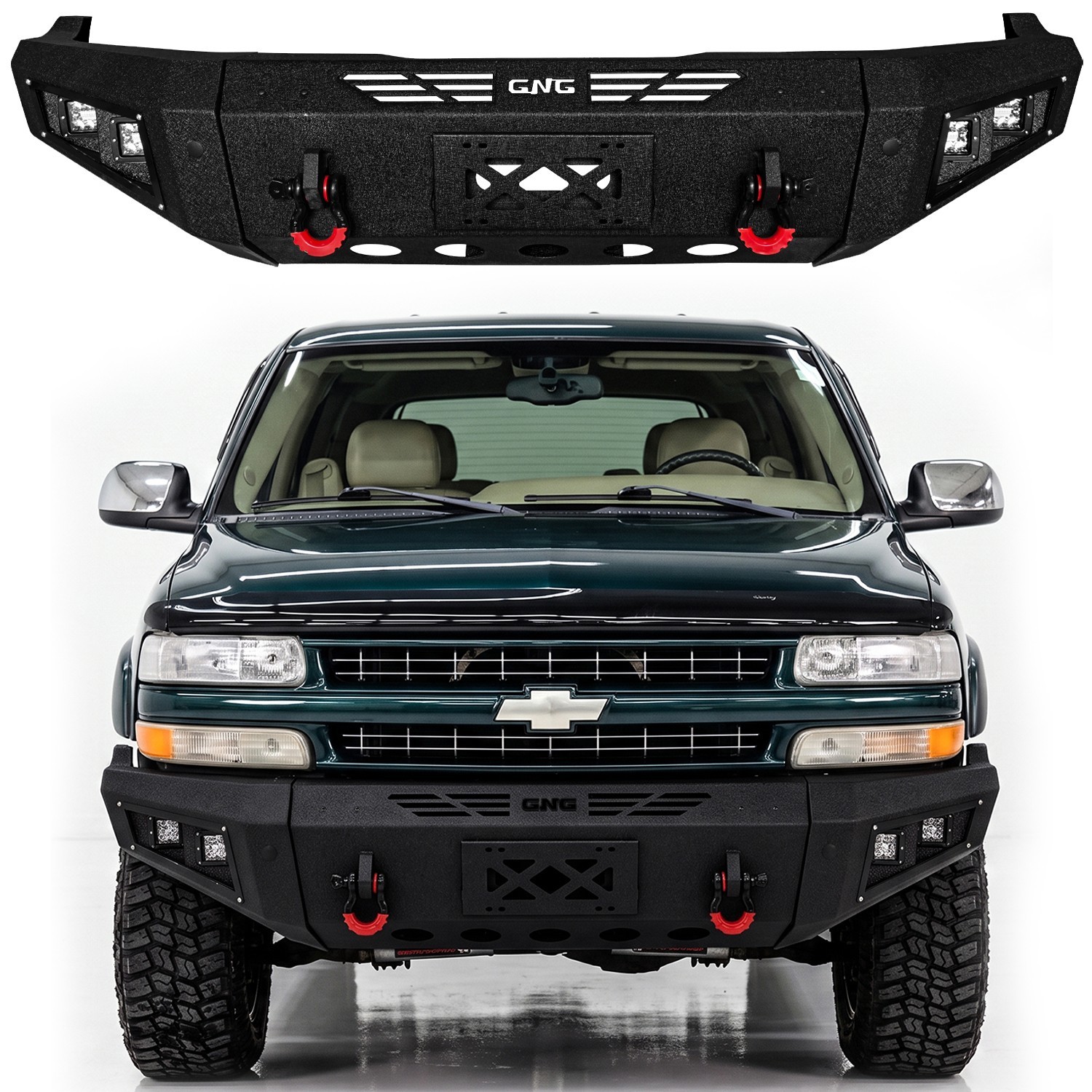 Fit 2000-2006 Chevy Tahoe/Suburban New Front Bumper with Winch Plate & D-Rings